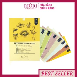 Bộ mặt nạ 7days dưỡng da trắng mịn riori hana - 7 days whitening mask