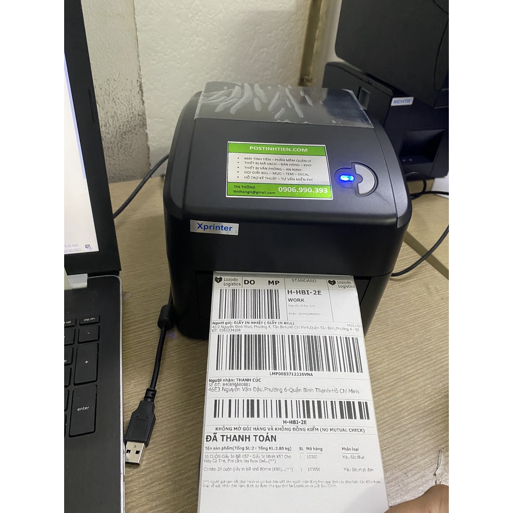 Giấy in nhiệt tự dính dạng xấp kích thước 100x150 mm - CÓ SẴN LỚP KEO DÁN - 500 Tem A6 -100x150mm