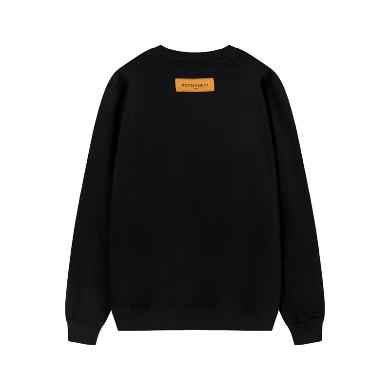 L &amp; V Áo sweater Cổ Tròn In logo Máy Bay Hoạt Hình Vui Nhộn Sáng Tạo Giản Dị Thoải Mái