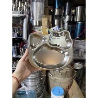 Khay INOX Đựng Cơm 4 Ngăn (nhiều cỡ)