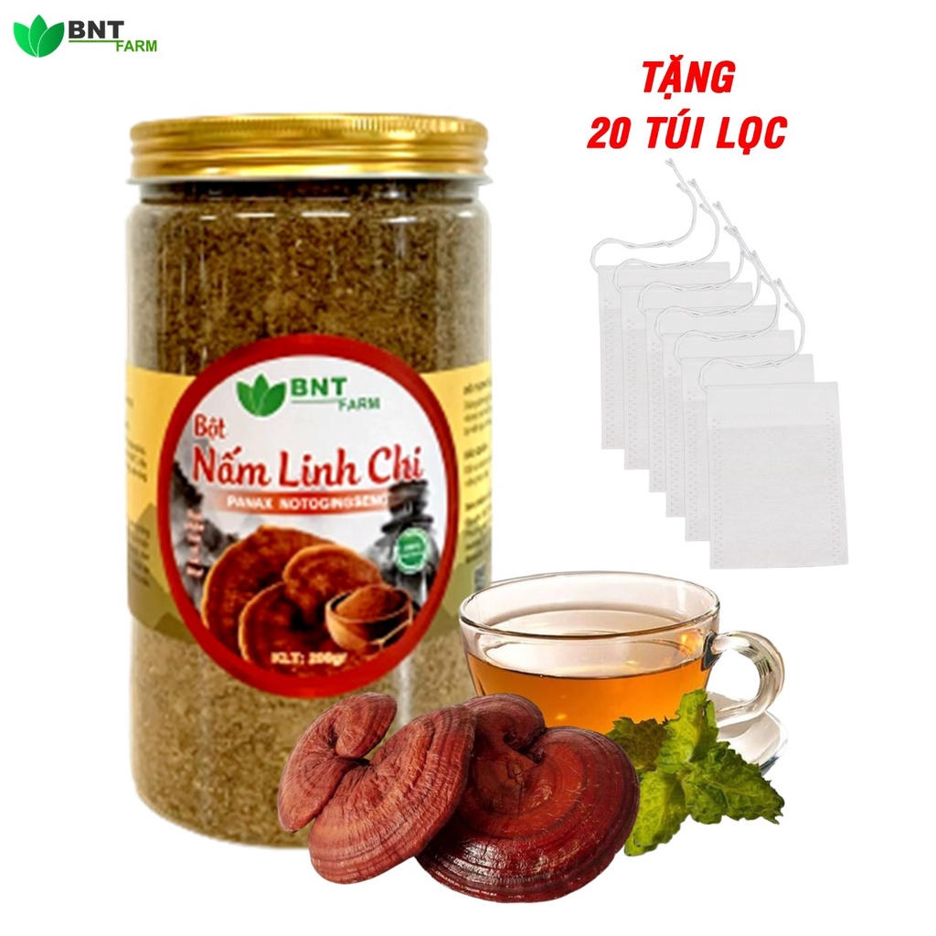 Nấm linh chi tự nhiên BNT FARM 200G,loại 1,nghiền nhỏ,phòng chống ung thư,điều hoà huyết áp,Đạt chuẩn Bộ y tế