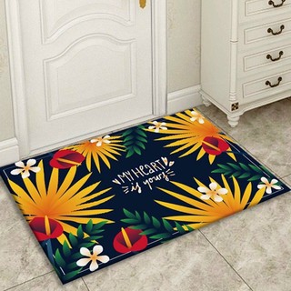 (40x60cm) THẢM CHÙI CHÂN LÔNG MỊN CÂY CẢNH CHIẾC LÁ 3D