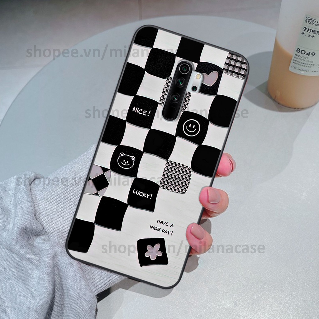 Ốp Xiaomi Redmi Note 8 / Note 8 Pro in hình caro trái tim siêu đẹp, siêu nét đầy phong cách cá tính