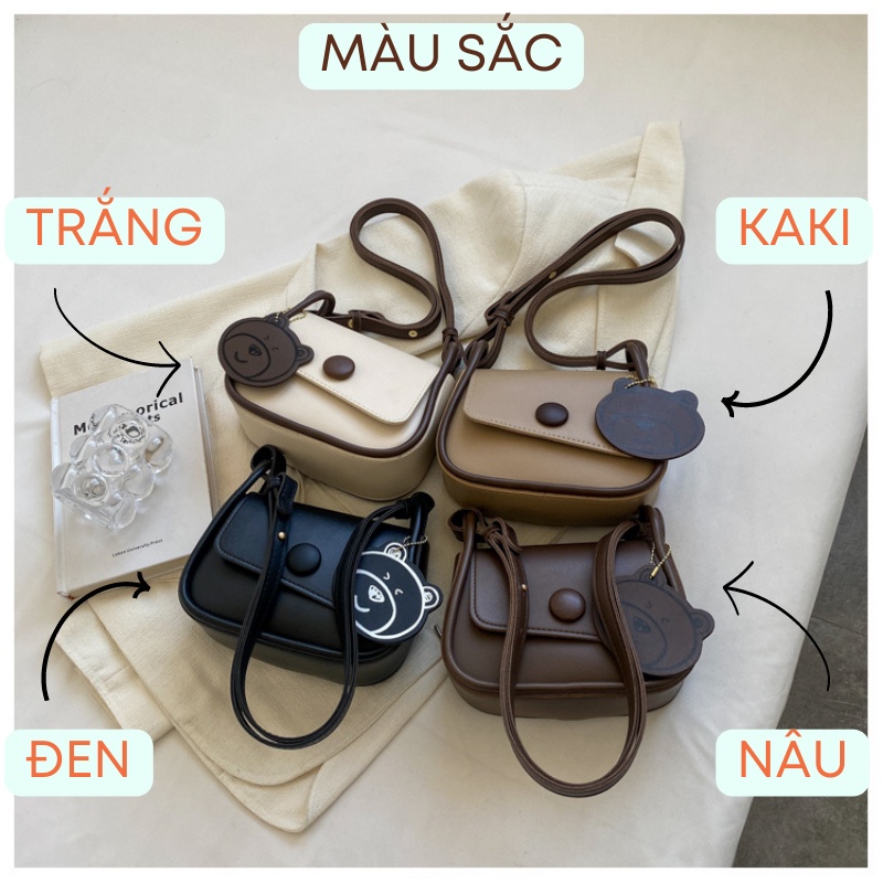 Túi xách nữ đeo chéo mini đẹp đeo vai kẹp nách du lịch đi chơi công sở da PU Size 20cm ROSASO TX94