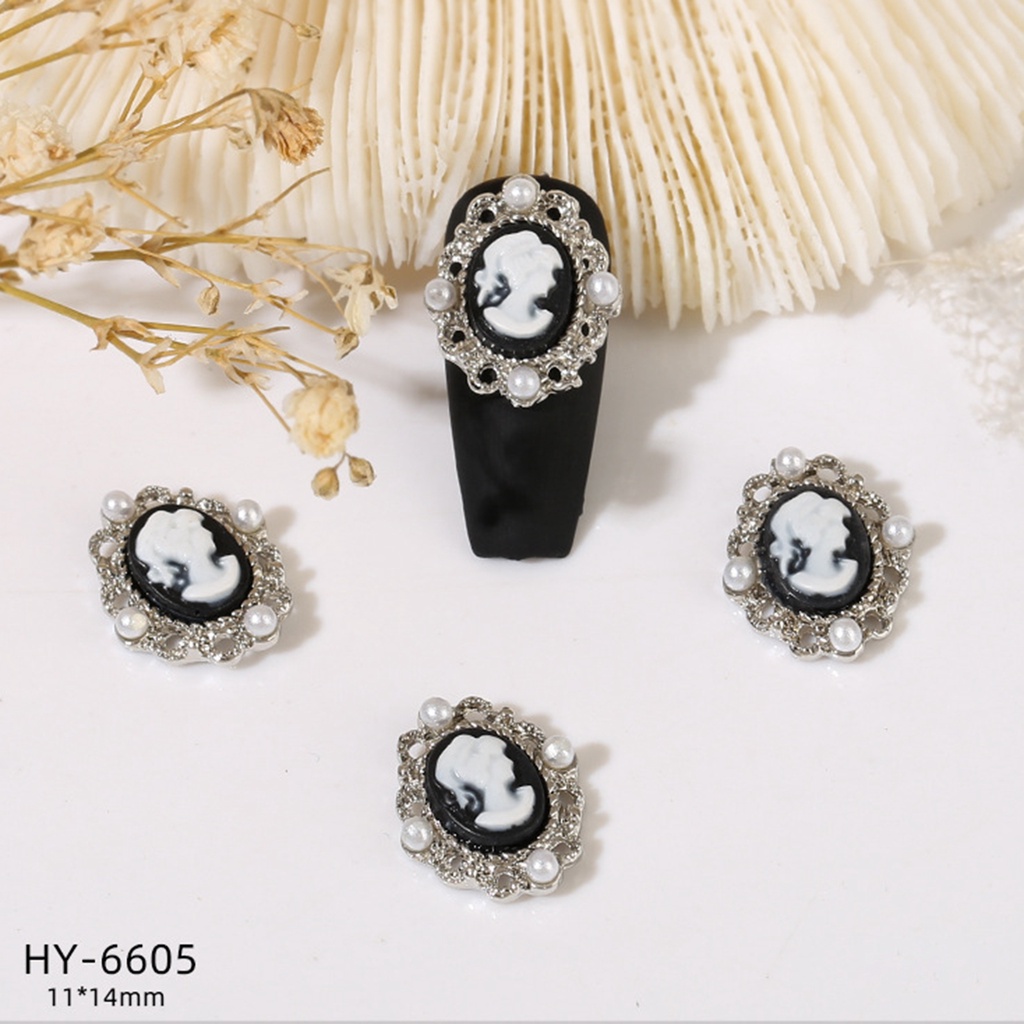 Set 20 Viên Đá Ngọc Trai 3D Bằng Hợp Kim Dùng Trang Trí Móng Tay Nghệ Thuật DIY