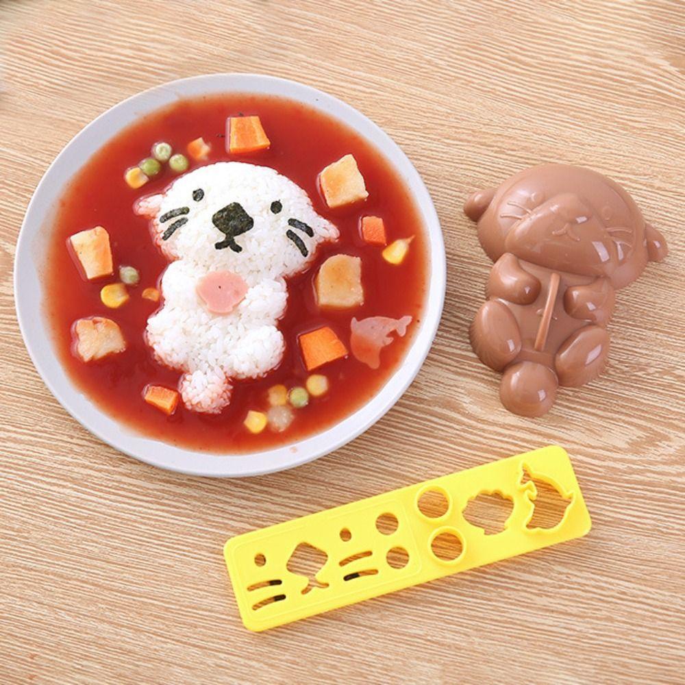 JARRED 1 Khuôn Làm Sushi Chống Dính Hình Cua Biển Dễ Thương DIY