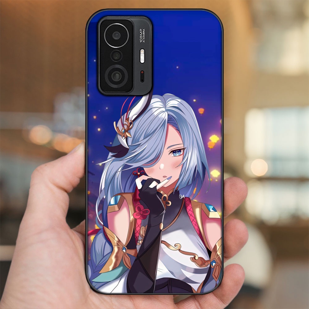 Ốp lưng Xiaomi 11T Pro 5G viền đen in hình Shenhe Genshin Impact