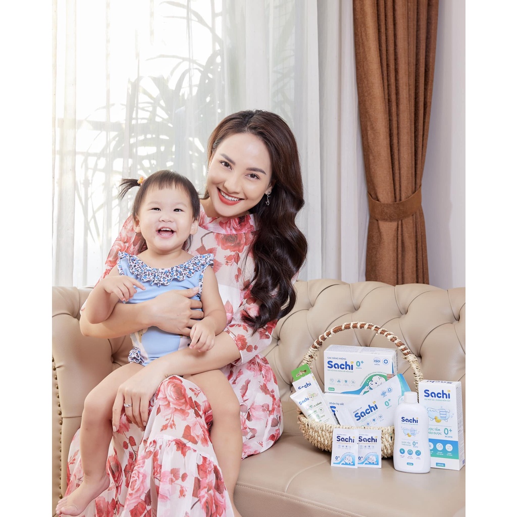 Gạc răng miệng Sachi - Rơ lưỡi, Vệ sinh răng miệng cho bé - Giúp kháng khuẩn, ngừa sâu răng - Hộp 30 gói