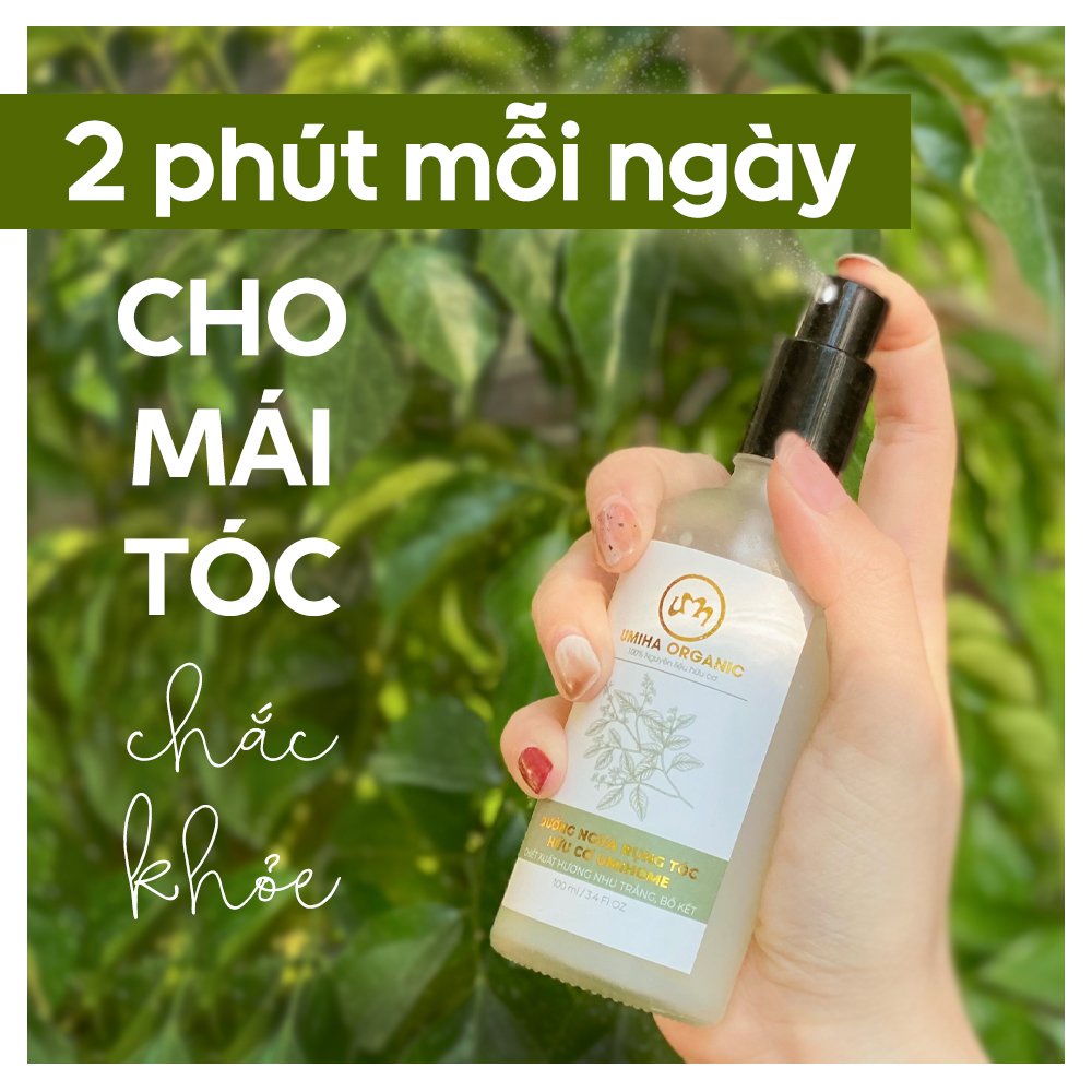 Xịt tóc tinh dầu Bưởi và Bồ Kết hữu cơ UMIHA ORGANIC 50/100ml