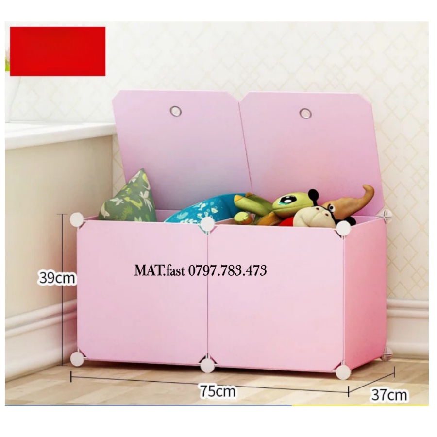 TỦ NHỰA LẮP GHÉP 2 Ô