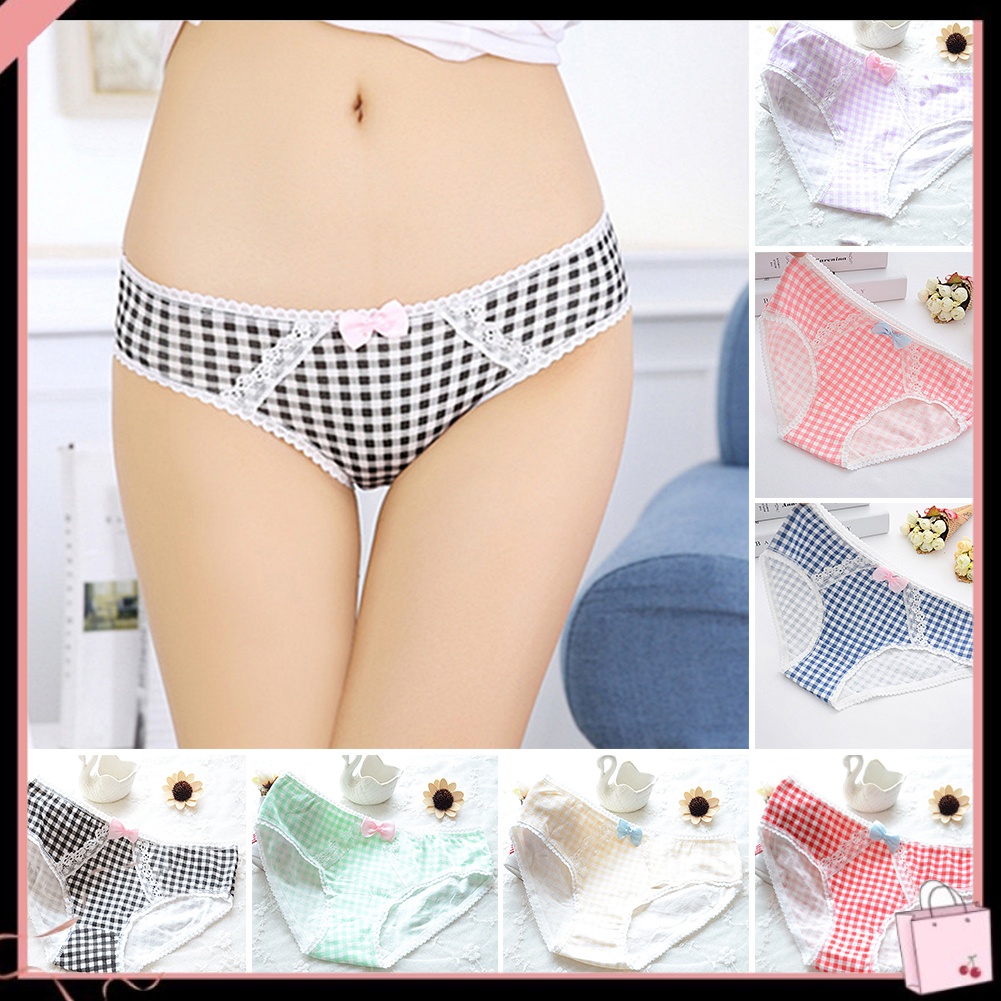 {Soltweter} Quần Lót Nữ Lưng Thấp Họa Tiết Lưới Ren Hoa Nơ