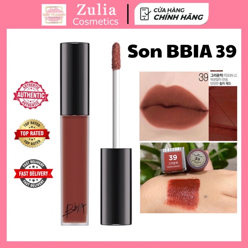 [FREE SHIP] Son Kem Lỳ Bbia 39 Đỏ Nâu Ver8 ( NEW )