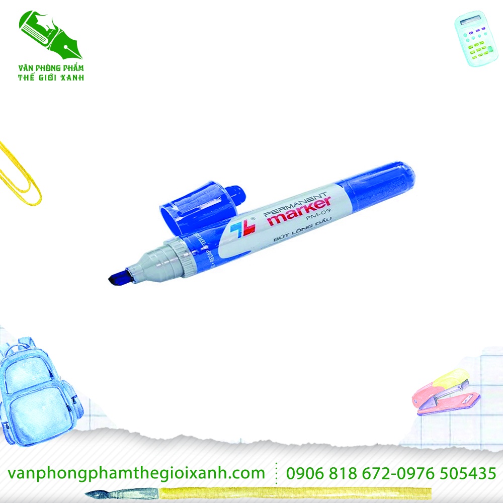 Bút Lông Dầu 2 Đầu Lớn PM-09