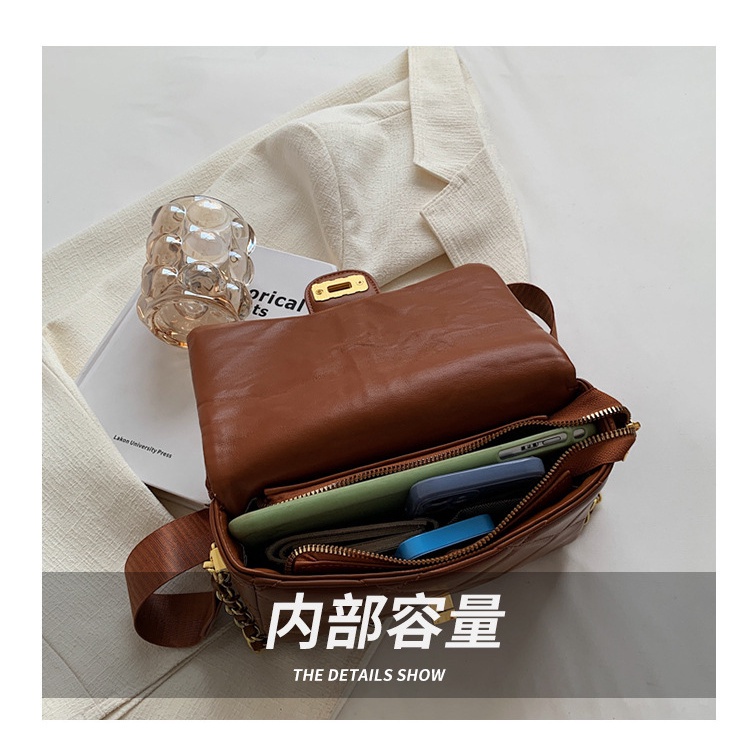 Túi Đeo JASMIN NOIR Chéo Họa Tiết Caro Dây Xích Thời Trang Cho Nữ