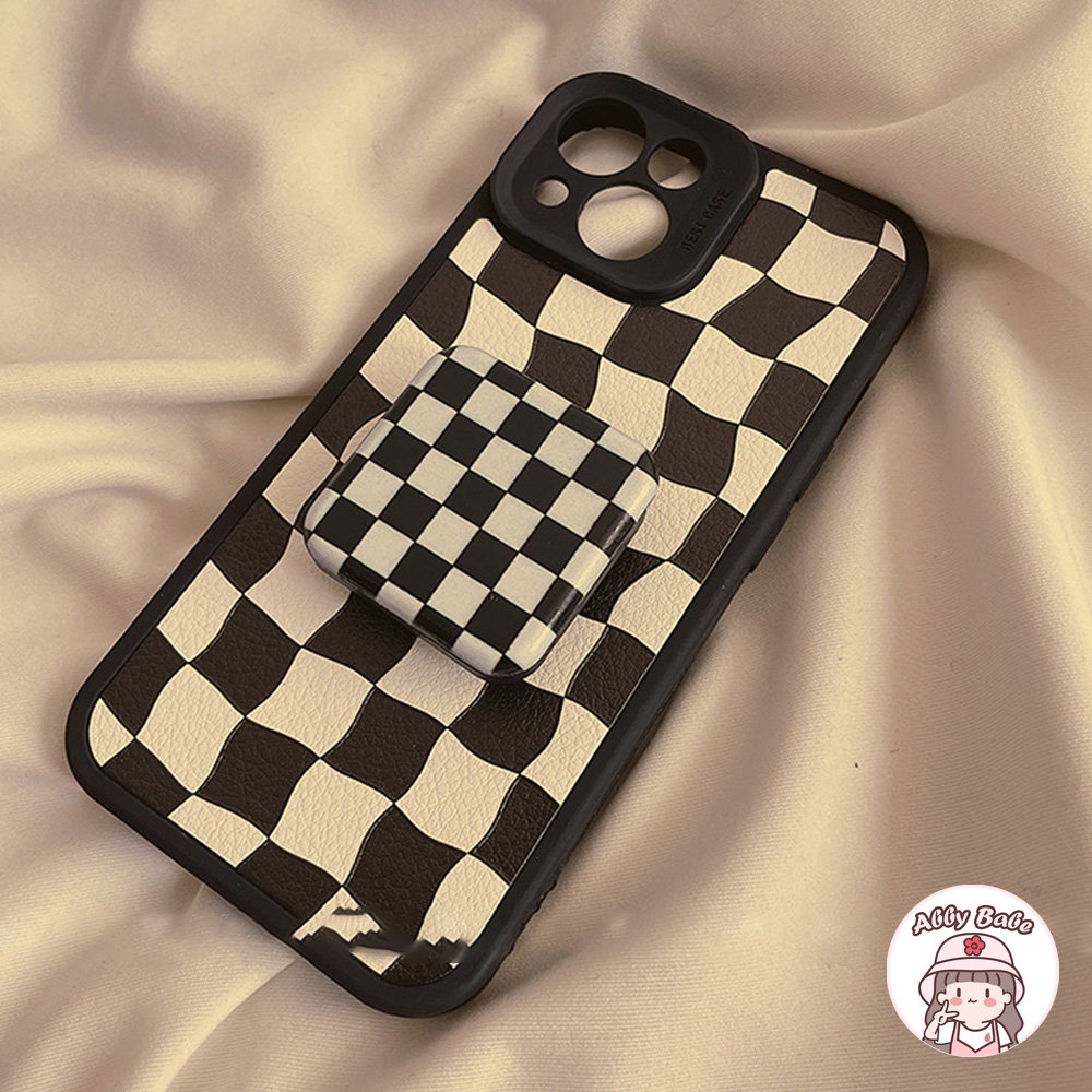 Giá Đỡ Điện Thoại Có Túi Khí Họa Tiết Houndstooth 3D Nhiều Màu Sắc Dành Cho IP Android