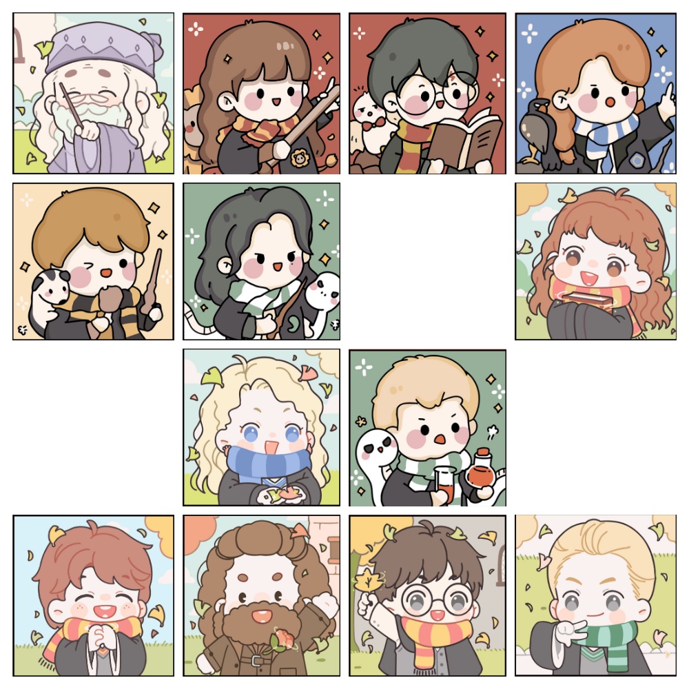 Bộ Tranh Sơn Dầu Trang Trí Tự Làm Hình harry potter 20 * 20 30 * 30 40 * 40cm