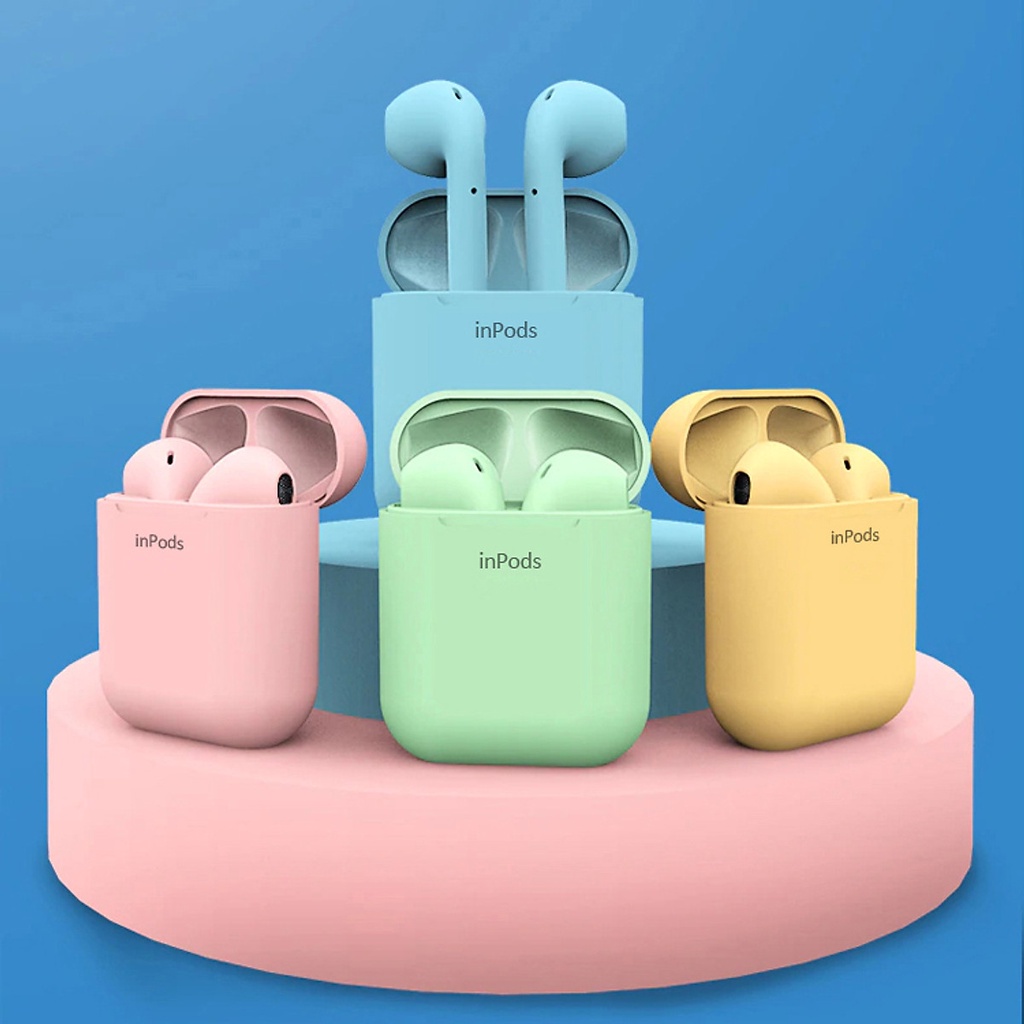 Tai Nghe Bluetooth Không Dây Inpods 12 Màu Sắc Đa Dạng Chuyên Dùng CHO IP