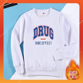 Áo thun nữ tay dài 💚𝗙𝗥𝗘𝗘𝗦𝗛𝗜𝗣💚 Áo thun nam nữ dài tay trắng unisex form rộng DRUG