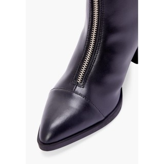 Boot xuất dư kéo khóa đen Justfab