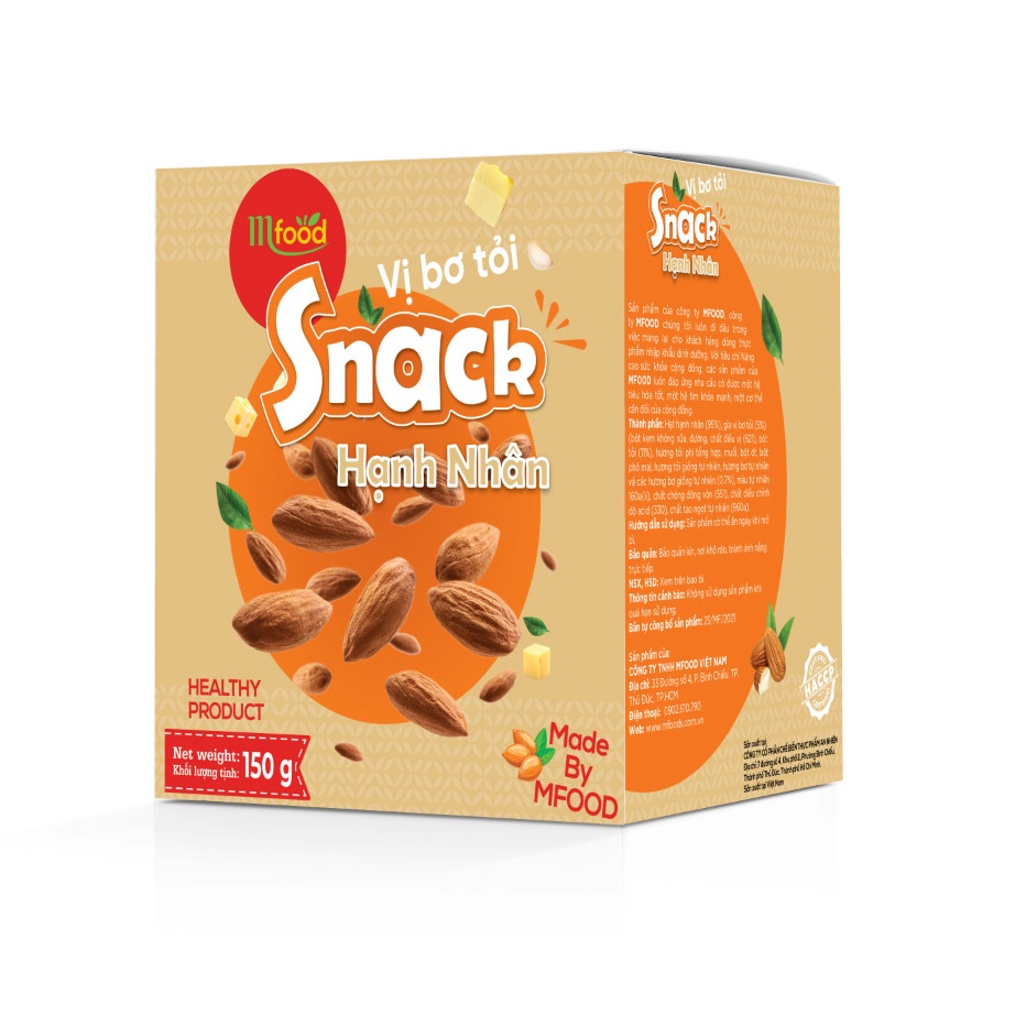 SNACK HẠNH NHÂN VỊ PHÔ MAI HỘP 240 GRAM