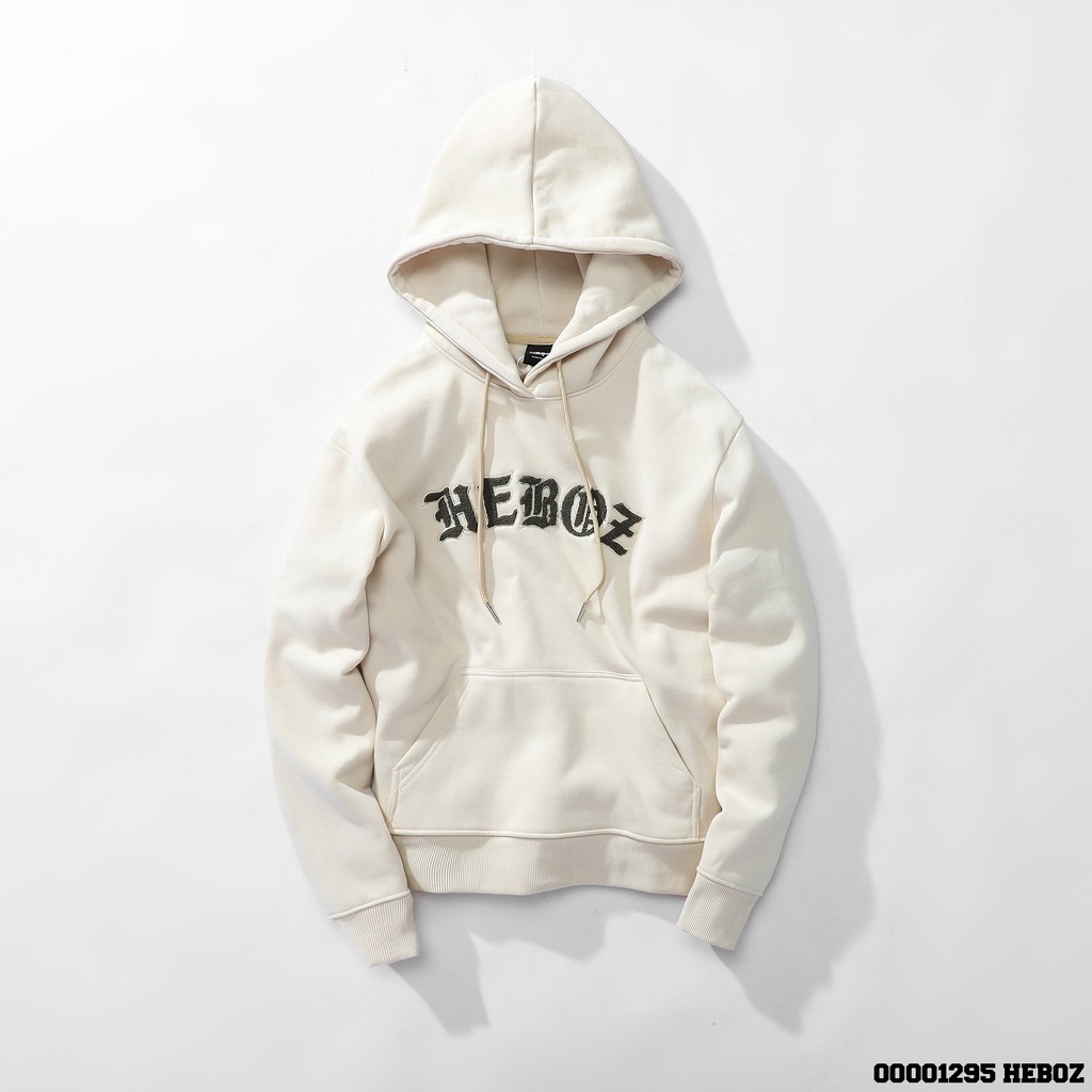 Áo hoodie nỉ thêu xù Heboz 4M chất nỉ dày dặn cao cấp - 00001295