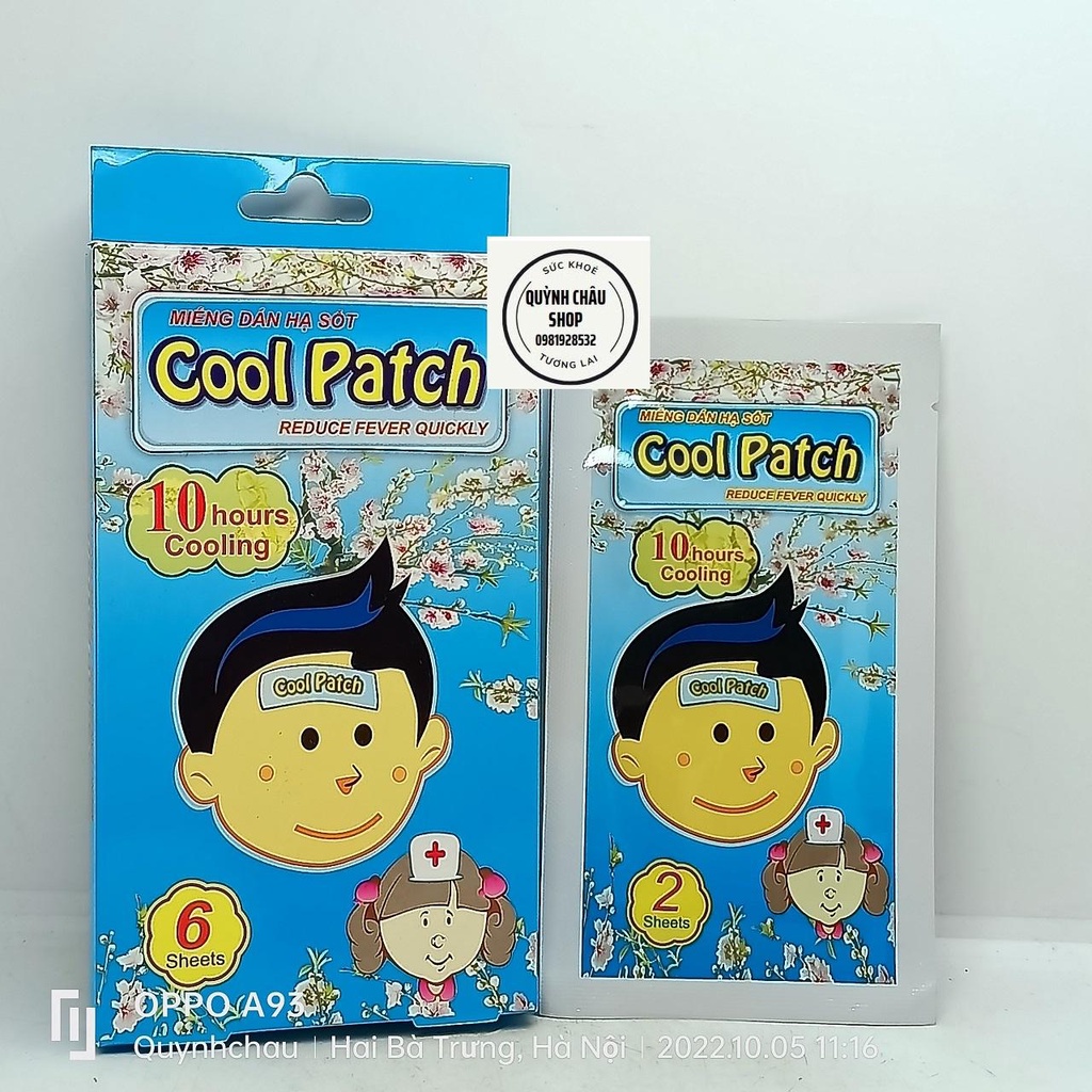 MIẾNG DÁN HẠ SỐT COOL PATCH HỘP 6 MIẾNG