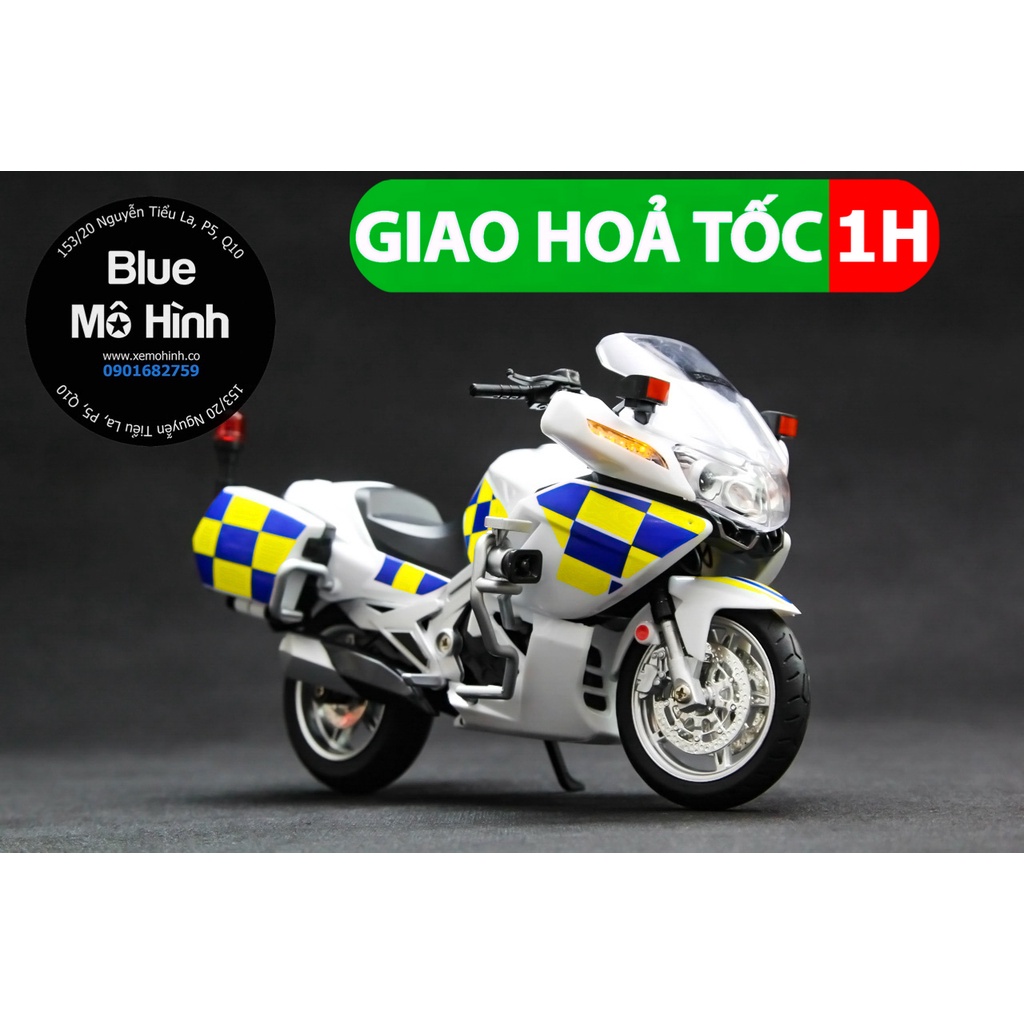 Mô hình xe mô tô cảnh sát Anh sáng đèn 1:10
