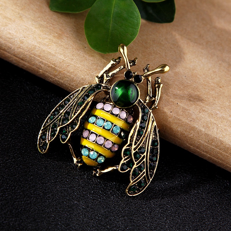 Ghim Cài Áo Hình Bọ Cánh Cứng Đính Đá Nhiều Màu Sắc Thời Trang Cho Nữ