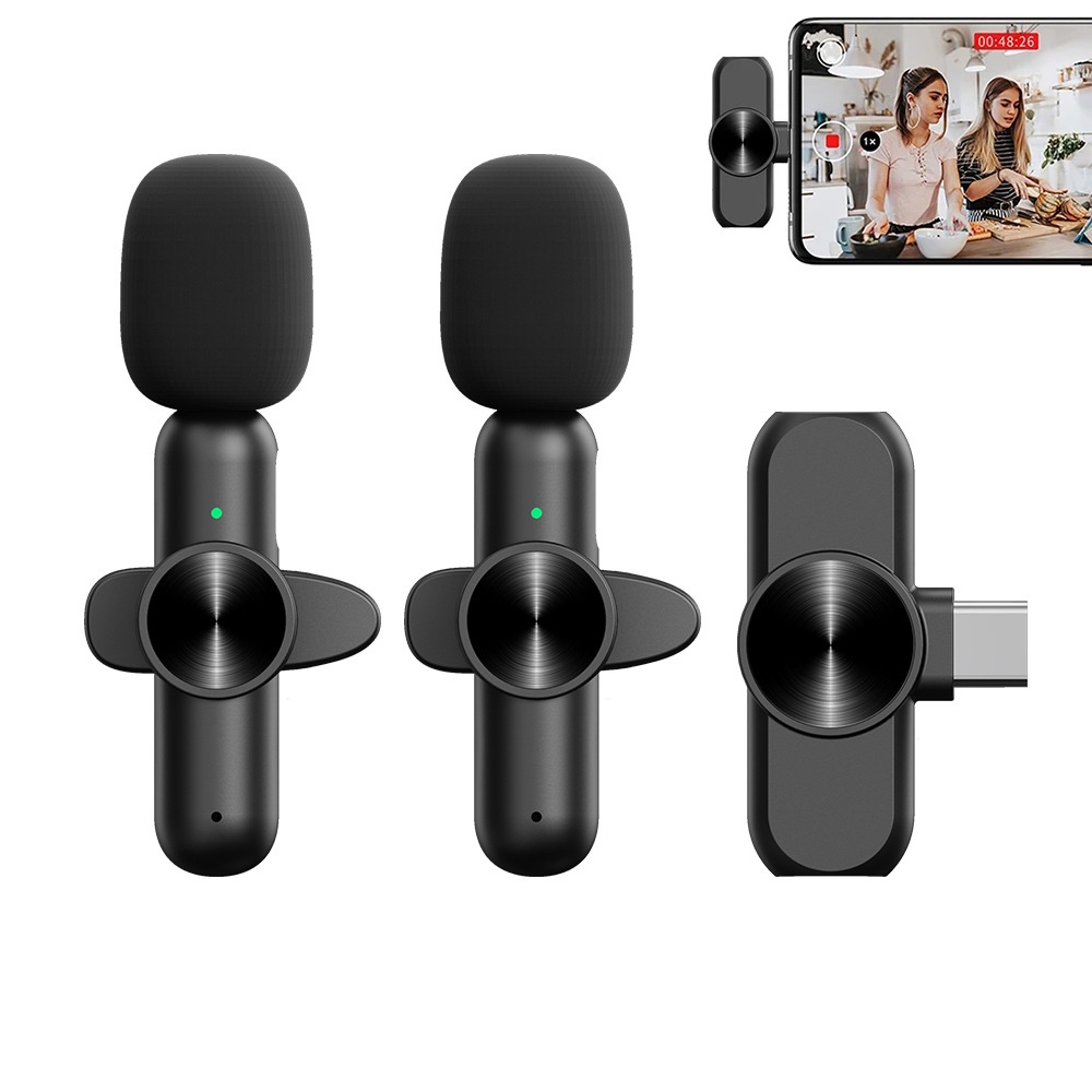 Micro Không Dây Loại Bỏ Tiếng Ồn Cho iPhone iPad Android Xiaomi Samsung Live