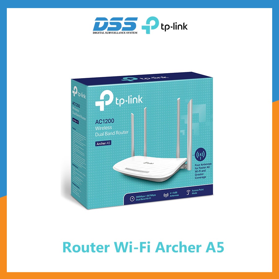 Bộ Phát Wifi Router Wi-Fi TP-LINK Archer A5 Băng Tần Kép Chuẩn AC 1200Mbps