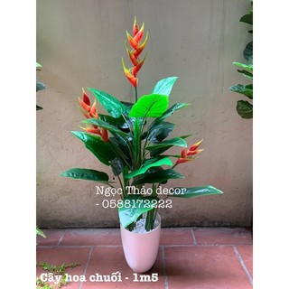 Cây giả, cây hoa chuối , cây giả trang trí nhà cửa