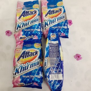 (GÓI 720G) Bột giặt Attack khử mùi HOA ANH ĐÀO