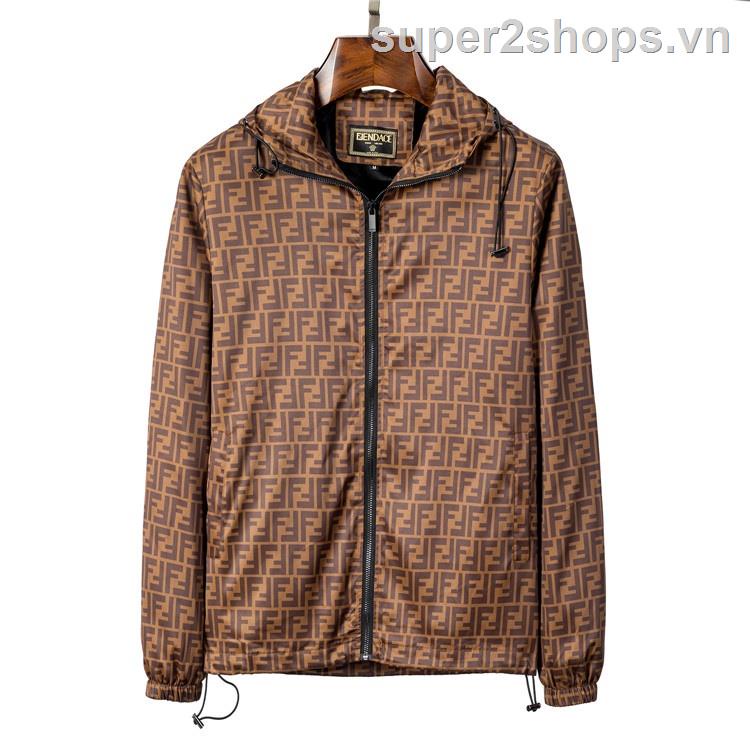 Áo Khoác bomber Nam Có Mũ Trùm Đầu Versace_E & Fendi S-XXXL EE011