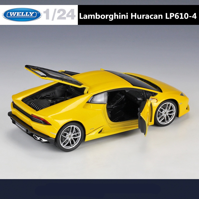 Welly Mô Hình Xe Ô Tô Lamborghini Huracan LP610-4 Tỉ Lệ 1: 24 Cao Cấp
