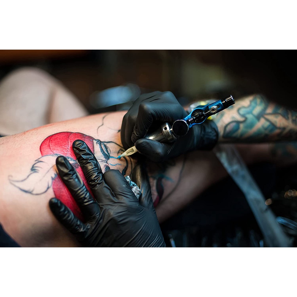 Găng tay cao su Nitrile không bột màu đen hộp 100 cái