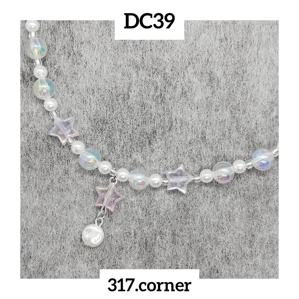 Vòng cổ / Dây chuyền hạt cườm + mặt ngôi sao hologram - DC39 - 317.corner