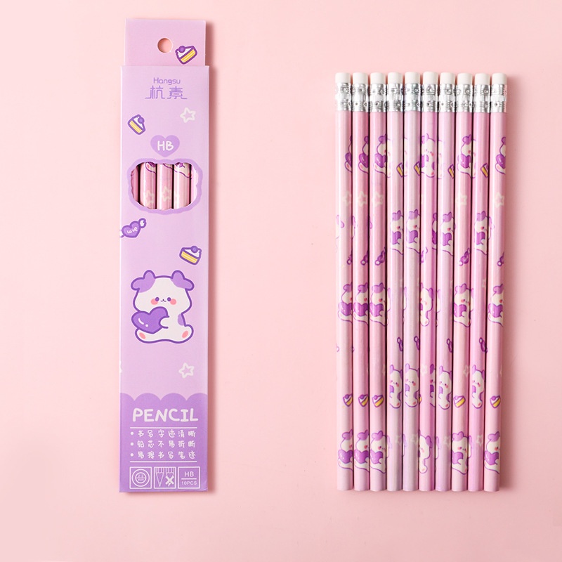 Hộp 10 cây bút chì nhiều mẫu dễ thương cute TooYoo BK00205