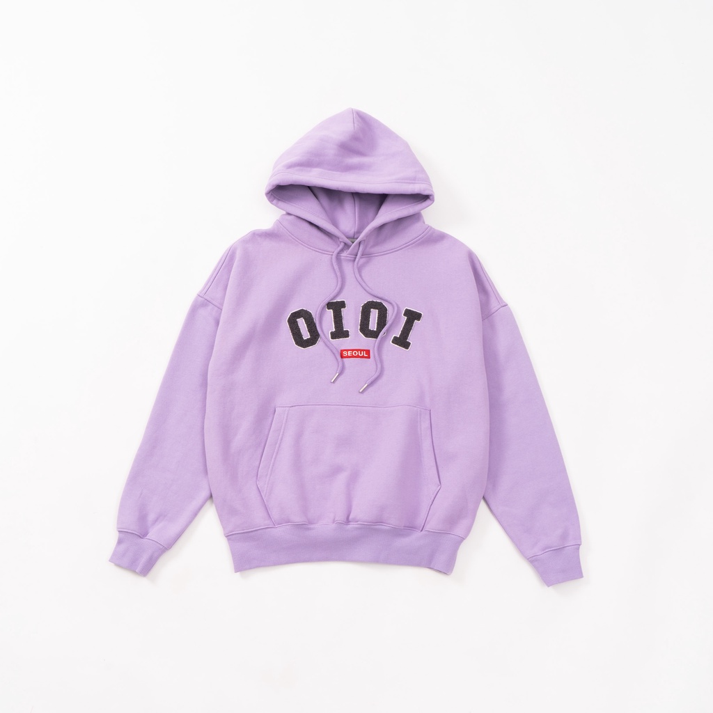 HOODIE PHONG CÁCH HÀN QUỐC LOGO THÊU BÔNG XÙ