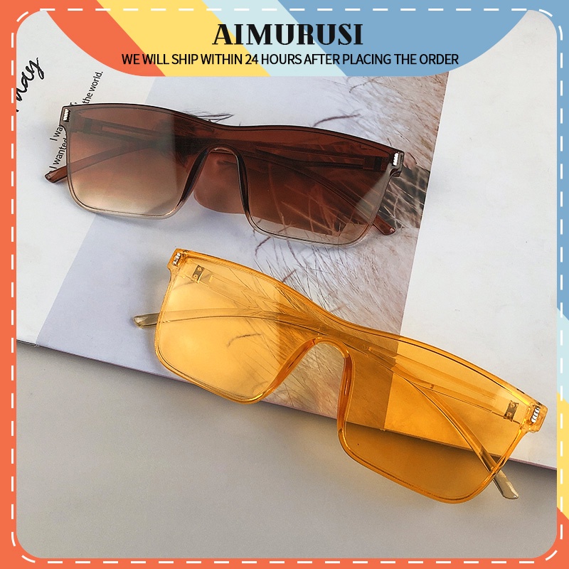 (AIMURUSI) COD Kính Mát Thời Trang Hàn Quốc Chống Tia UV400 Gọng Vuông Nhiều Màu Sắc