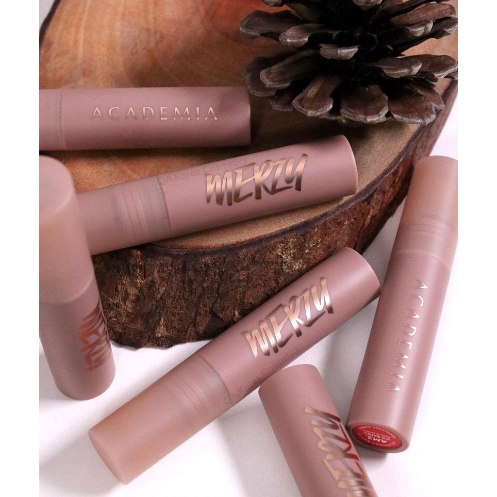 Son Merzy Academia Mellow Tint son Kem Siêu Lì, Lâu Trôi, Lên Màu Chuẩn 4g