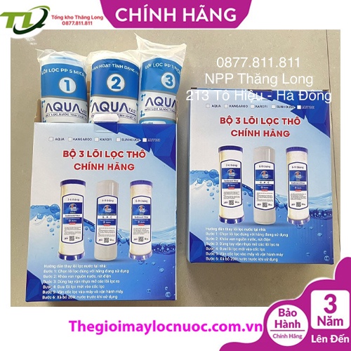 Bộ lõi lọc nước AQUA số 1-2-3 NEW 2022 CHÍNH HÃNG