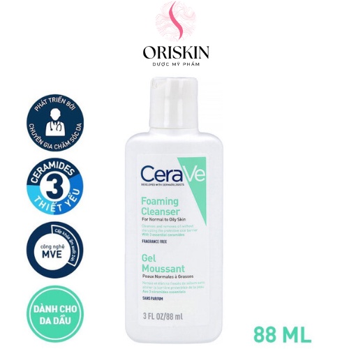 CeraVe - Sữa Rửa Mặt Giúp Làm Sạch Sâu Cho Da Dầu CeraVe Foaming Cleanser