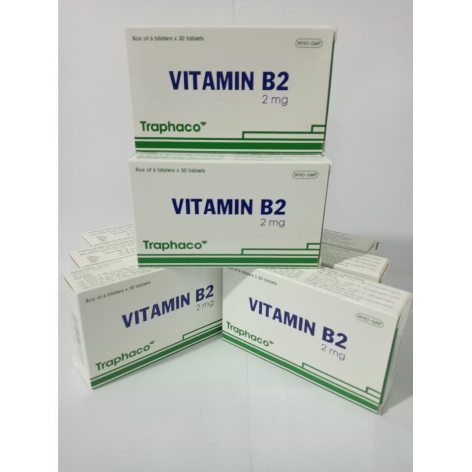VITAMIN B2 2 MG HỘP 180 VIÊN Dùng hỗ trợ cho người bị viêm lỡ miệng lưỡi, nứt môi..