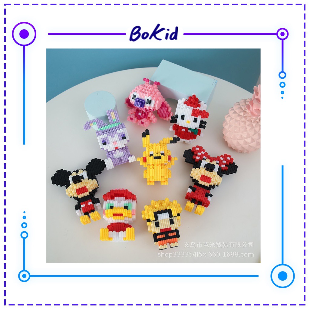 Disney khối Lego xếp hình Nhân Vật Hoạt Họa Mickey, Minnie và Ducky Dễ Thương giúp bé phát triển trí tuệ