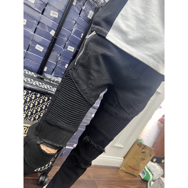 Quần Jean Dài Nam Màu Đen Khoá 2 Bên Phong Cách Thời Trang Cao Cấp