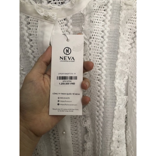 NEVA newtag set áo sơ mi trắng và chân váy hồng mới nguyên tag S/M