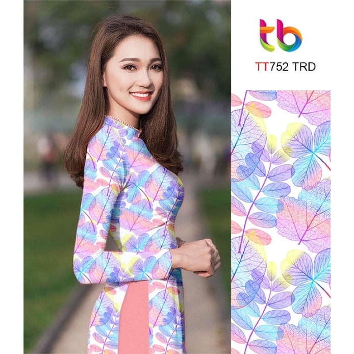 Vải Áo Dài Tằm Ý Lá Sắc Màu Đều