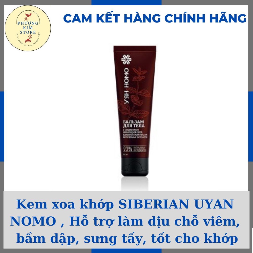 [CHÍNH HÃNG] - Kem xoa khớp SIBERIAN UYAN NOMO , Hỗ trợ làm dịu chỗ viêm,  bầm dập, sưng tấy, tốt cho khớp - tuýt 100ml