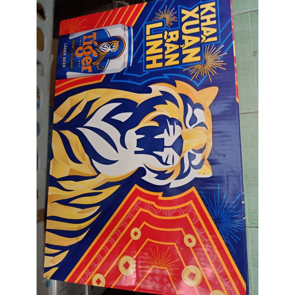 (MẪU XUÂN) Thùng 24 Lon Bia Tiger 330ml - DATE: 09/2023