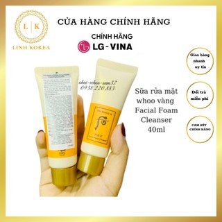Sữa rửa mặt whoo vàng 40ml (hàng công ty)